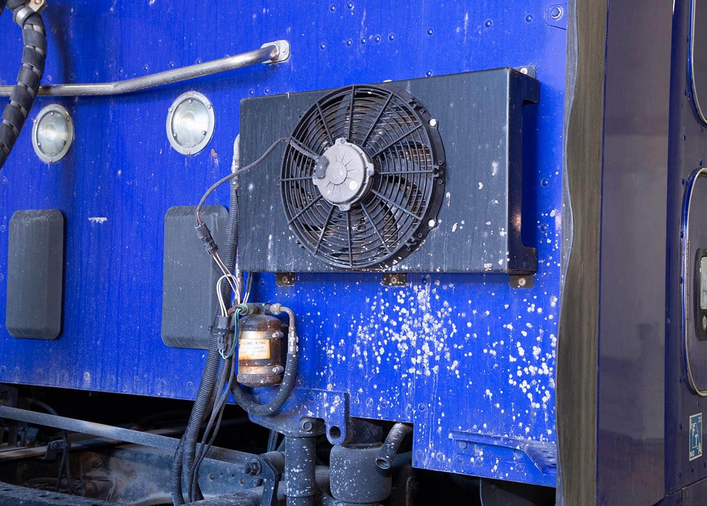 HVAC system service in a truck cab